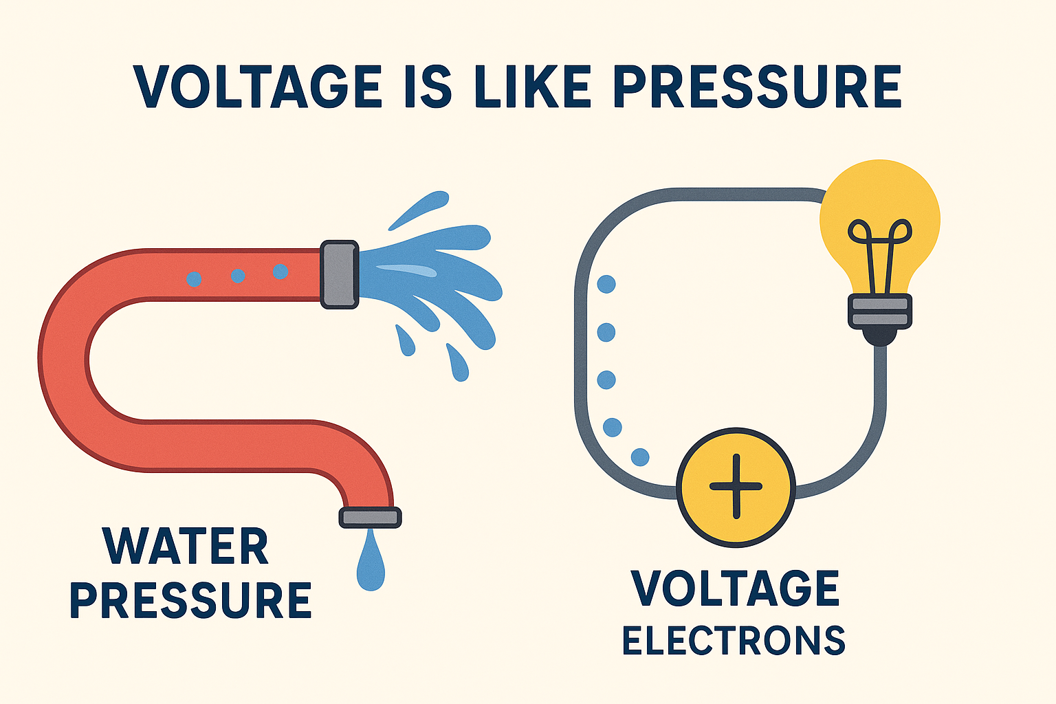 What Is Voltage? Simple Explanation for Beginners (Water Pressure Analogy)