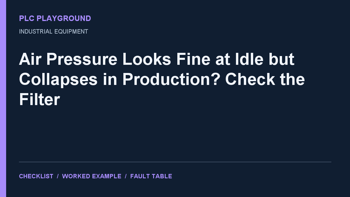 Air Pressure Looks Fine at Idle but Collapses in Production? Check the Filter